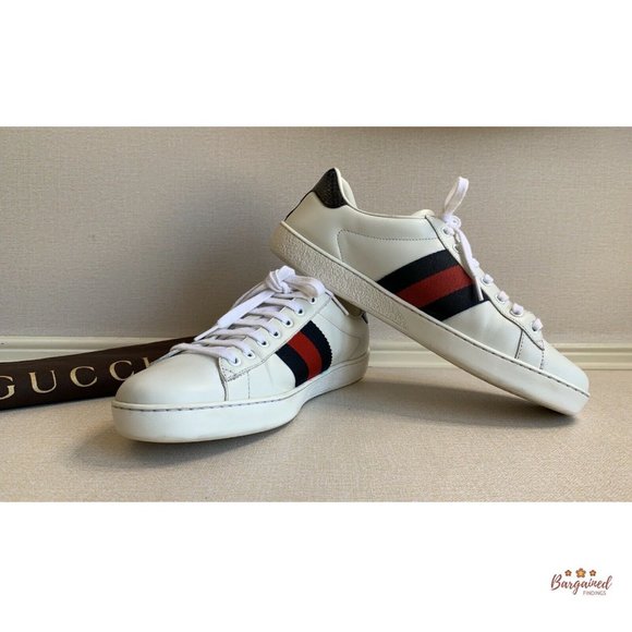 🛑SOLD🛑Authentic GUCCI Men's Ace Leather Sneakers - Picture 2 of 13
